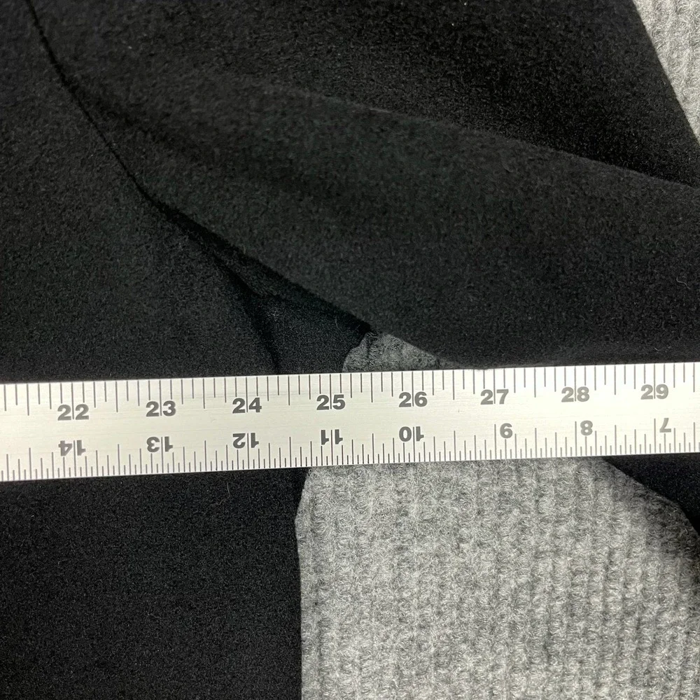 Lauren Ralph Lauren Coat Mens 42R Black Cashmere Blend Wool Topcoat Italy Ivy